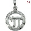 Sterling Silver 16.00 MM Polished CHAI PENDANT