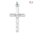 Sterling Silver 18K Gold Plated Crucifix Pendant