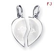 Sterling Silver 2-Piece I Love You Disc Charm