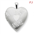 Sterling Silver 20mm with AMORE Heart Locket chain