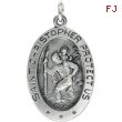 Sterling Silver 21.00X13.00 MM, ST. CHRISTOPHER MEDAL St. Christopher Medal W/out Ch