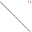 Sterling Silver 2.25mm Flat Rope Chain bracelet