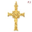Sterling Silver 24K Gold Plated INRI Crucifix Pendant