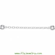 Sterling Silver 2.5"" Kera Safety Chain
