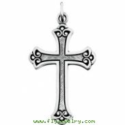 Sterling Silver 26.00 X 18.00 MM Polished CROSS PENDANT