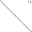 Sterling Silver 2mm Twisted Herringbone Chain bracelet