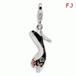 Sterling Silver 3-D Enameled High Heel With Lobster Clasp Charm