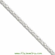 Sterling Silver 3.25mm Byzantine Chain bracelet