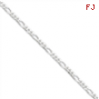 Sterling Silver 3mm Figaro Chain anklet