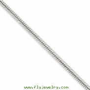 Sterling Silver 3mm Round Snake Chain