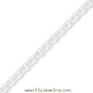 Sterling Silver 5.5mm Charm Link Bracelet