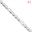 Sterling Silver 6.5mm Figaro Anchor Chain