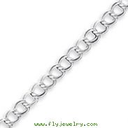 Sterling Silver 7''  Polished Charm Bracelet