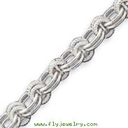 Sterling Silver 7.75inch Fancy Link Bracelet