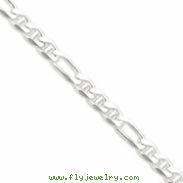 Sterling Silver 8.75mm Figaro Anchor Chain bracelet