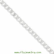 Sterling Silver 8mm Pave Curb Chain bracelet