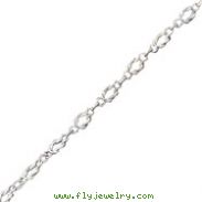 Sterling Silver 9inch Solid Polished Fancy Knot-Link Anklet