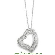Sterling Silver Amazing Love 18" Heart Necklace