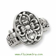 Sterling Silver Antique Locket Ring