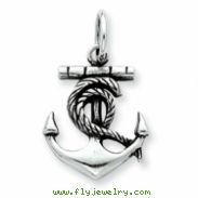 Sterling Silver Antiqued Anchor Charm