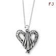 Sterling Silver Antiqued Angel Of Friendship 18