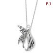 Sterling Silver Antiqued Angel Of Perseverance 18