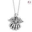 Sterling Silver Antiqued Angel Of Remembrance 18