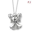 Sterling Silver Antiqued Angel Of Strength 18