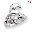 Sterling Silver Antiqued Dolphin Ring