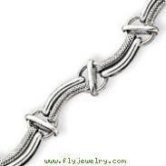 Sterling Silver Antiqued Fancy Link Bracelet