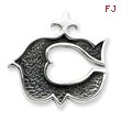 Sterling Silver Antiqued Gothic Initial C Pendant