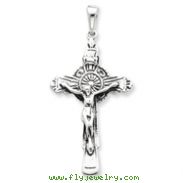 Sterling Silver Antiqued Iona Crucifix Pendant