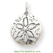 Sterling Silver Antiqued Sand Dollar Charm