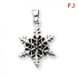 Sterling Silver Antiqued Snowflake Pendant