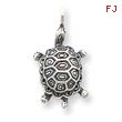 Sterling Silver Antiqued Turtle Pendant