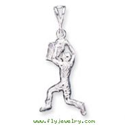 Sterling Silver Basketball Player Charm