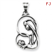 Sterling Silver Blessed Mary & Child Jesus Charm
