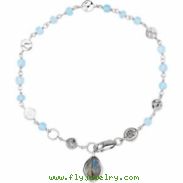 Sterling Silver BRACELET Complete with Stone UNEVEN & ROUND VARIOUS BLUE CHALCEDONY & LABRADORITE Po