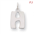 Sterling Silver Bubble Block Initial H Charm