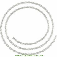 Sterling Silver BULK BY INCH Polished STER SILVER BULK ROPE CHAIN