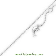 Sterling Silver Chain With Dolphin Anklet