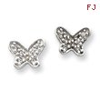 Sterling Silver Cubic Zirconia Butterfly Earrings