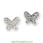Sterling Silver Cubic Zirconia Butterfly Earrings