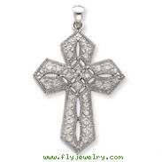 Sterling Silver Cubic Zirconia Passion Cross Pendant