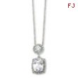Sterling Silver CZ 18in Necklace chain