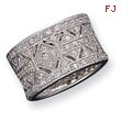 Sterling Silver CZ Antique Style Ring