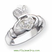 Sterling Silver CZ Claddagh Ring