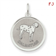 Sterling Silver Dalmation Disc Charm