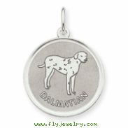 Sterling Silver Dalmation Disc Charm