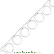 Sterling Silver Dangle Circles Anklet